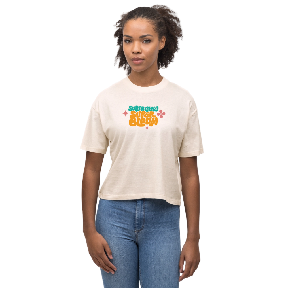 Super Glow T-Shirt - Cropped Fit - Weißgrau