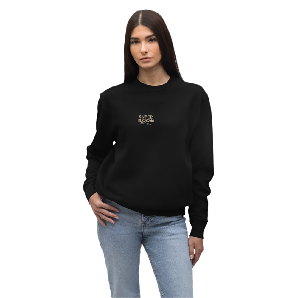 Classic Unisex Sweater - beiger Stick - Schwarz